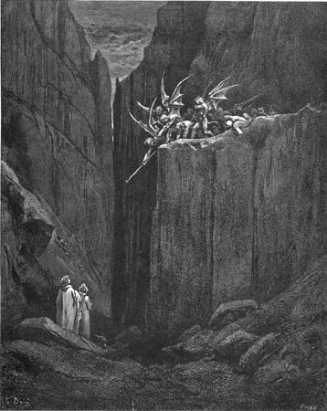 Vetores de Ciampolo Fugindo Do Demônio Alichino Do Inferno De Dante e mais  imagens de Gustave Doré - iStock